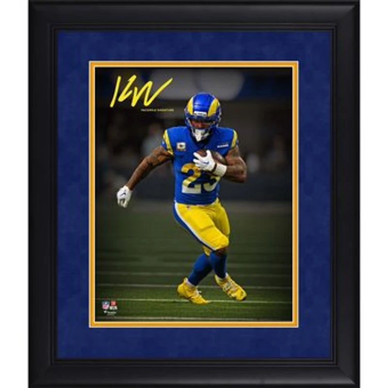 Kyren Williams Los Angeles Rams Facsimile Signature Framed 11" x 14" Spotlight Photograph