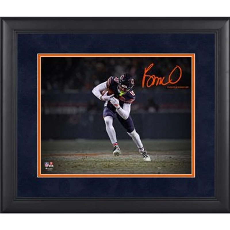 Rome Odunze Chicago Bears Facsimile Signature Framed 11" x 14" Spotlight Photograph