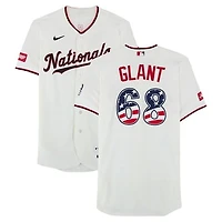 Dustin Glant Washington Nationals Game-Used #68 White Nike Jersey vs. Pittsburgh Pirates on July 4, 2026