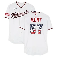 Zak Kent Washington Nationals Player-Issued #57 White Nike Jersey vs. Pittsburgh Pirates on July 4, 2026