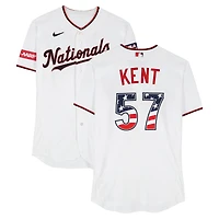 Zak Kent Washington Nationals Player-Issued #57 White Nike Jersey vs. Pittsburgh Pirates on July 4, 2026