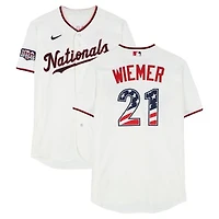 Joey Wiemer Washington Nationals Player-Issued #21 White Nike Jersey vs. Pittsburgh Pirates on July 4, 2026