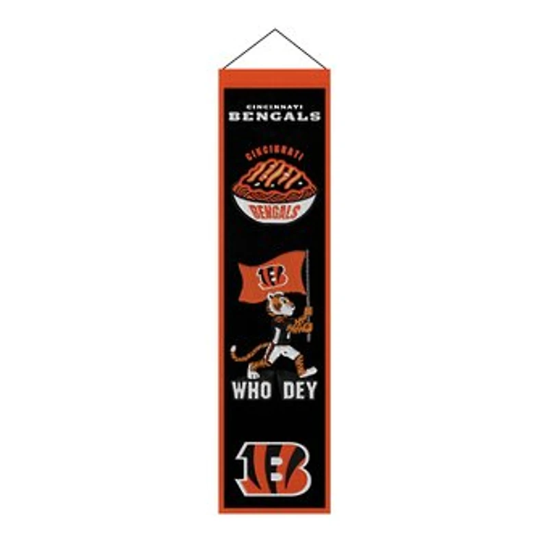 Cincinnati Bengals 8" x 32" Icons Banner