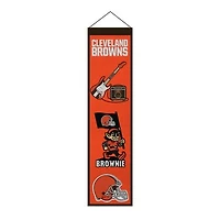 Cleveland Browns 8" x 32" Icons Banner