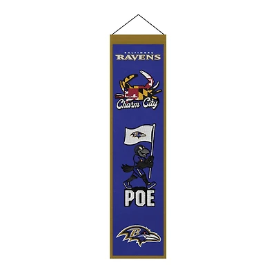 Baltimore Ravens 8" x 32" Icons Banner