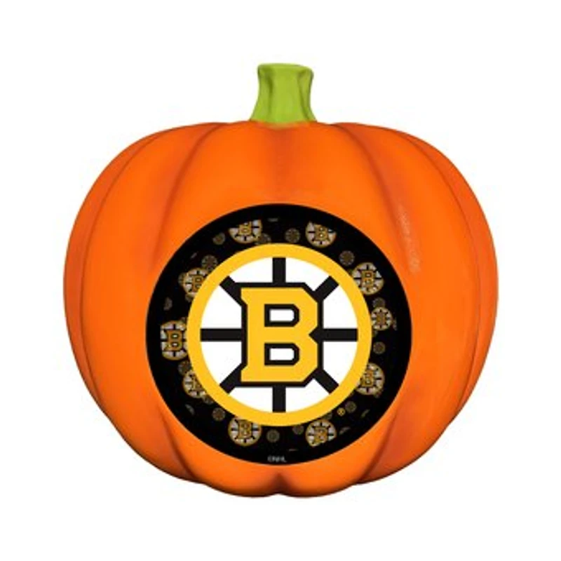 Boston Bruins 10" LED 3D Logo Resin Pumpkin