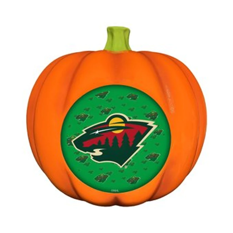 Minnesota Wild 10" LED 3D Logo Resin Pumpkin