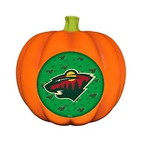Minnesota Wild 10" LED 3D Logo Resin Pumpkin