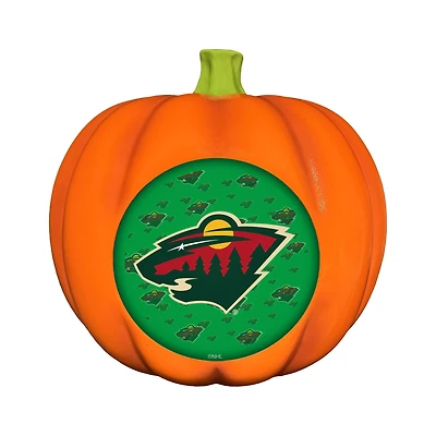 Minnesota Wild 10" LED 3D Logo Resin Pumpkin