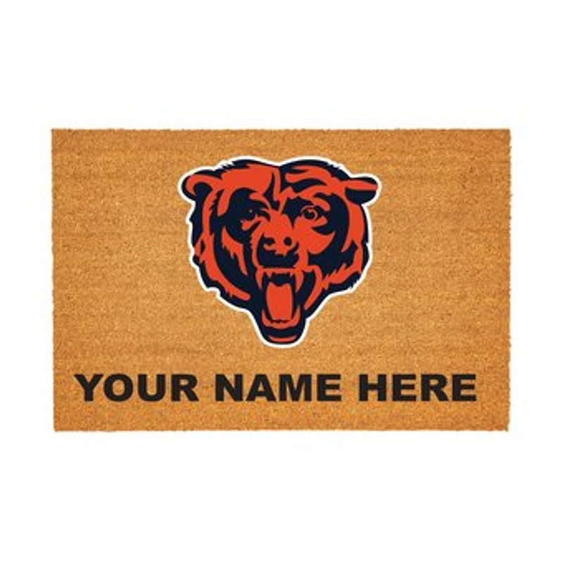 Chicago Bears 24" x 36" Team Logo Personalized Coir Door Mat
