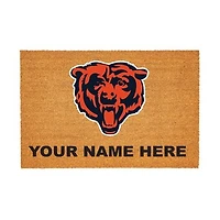 Chicago Bears 24" x 36" Team Logo Personalized Coir Door Mat