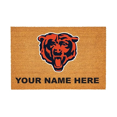 Chicago Bears 24" x 36" Team Logo Personalized Coir Door Mat