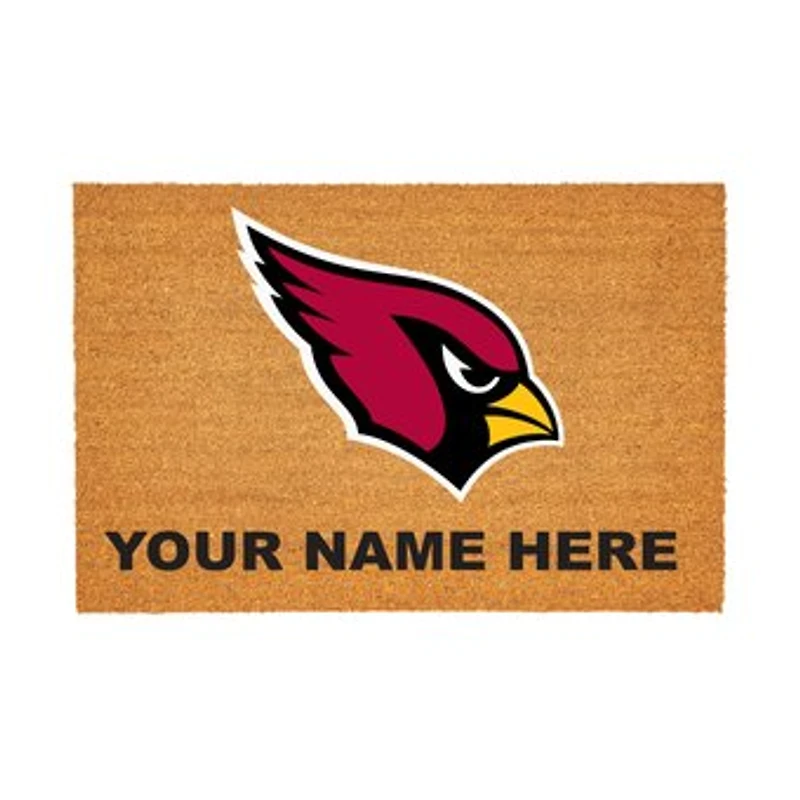Arizona Cardinals 24" x 36" Team Logo Personalized Coir Door Mat