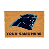Carolina Panthers 24" x 36" Team Logo Personalized Coir Door Mat