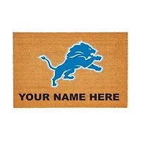 Detroit Lions 24" x 36" Team Logo Personalized Coir Door Mat