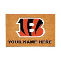 Cincinnati Bengals 24" x 36" Team Logo Personalized Coir Door Mat