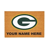Green Bay Packers 24" x 36" Team Logo Personalized Coir Door Mat