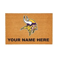 Minnesota Vikings 24" x 36" Team Logo Personalized Coir Door Mat