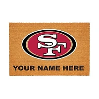 San Francisco 49ers 24" x 36" Team Logo Personalized Coir Door Mat