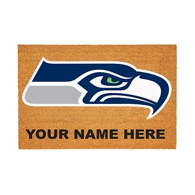 Seattle Seahawks 24" x 36" Team Logo Personalized Coir Door Mat