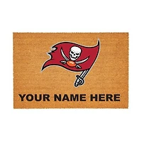 Tampa Bay Buccaneers 24" x 36" Team Logo Personalized Coir Door Mat