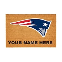 New England Patriots 24" x 36" Team Logo Personalized Coir Door Mat