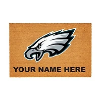 Philadelphia Eagles 24" x 36" Team Logo Personalized Coir Door Mat