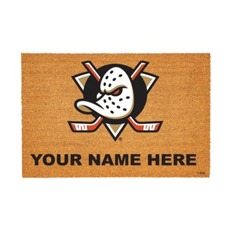 Anaheim Ducks 24" x 36" Team Logo Personalized Coir Door Mat
