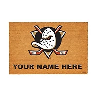 Anaheim Ducks 24" x 36" Team Logo Personalized Coir Door Mat