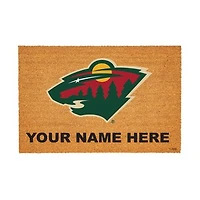 Minnesota Wild 24" x 36" Team Logo Personalized Coir Door Mat