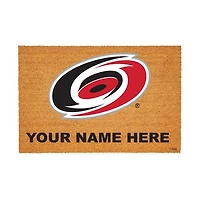 Carolina Hurricanes 24" x 36" Team Logo Personalized Coir Door Mat