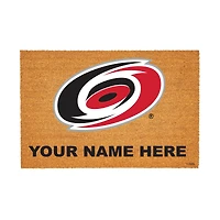 Carolina Hurricanes 24" x 36" Team Logo Personalized Coir Door Mat