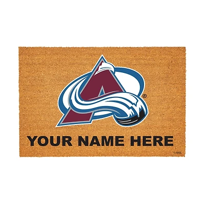 Colorado Avalanche 24" x 36" Team Logo Personalized Coir Door Mat