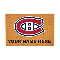 Montreal Canadiens 24" x 36" Team Logo Personalized Coir Door Mat