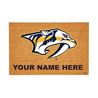 Nashville Predators 24" x 36" Team Logo Personalized Coir Door Mat