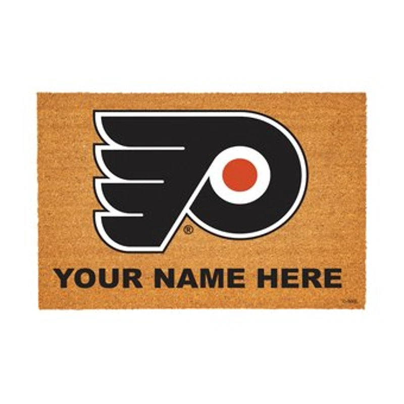 Philadelphia Flyers 24" x 36" Team Logo Personalized Coir Door Mat