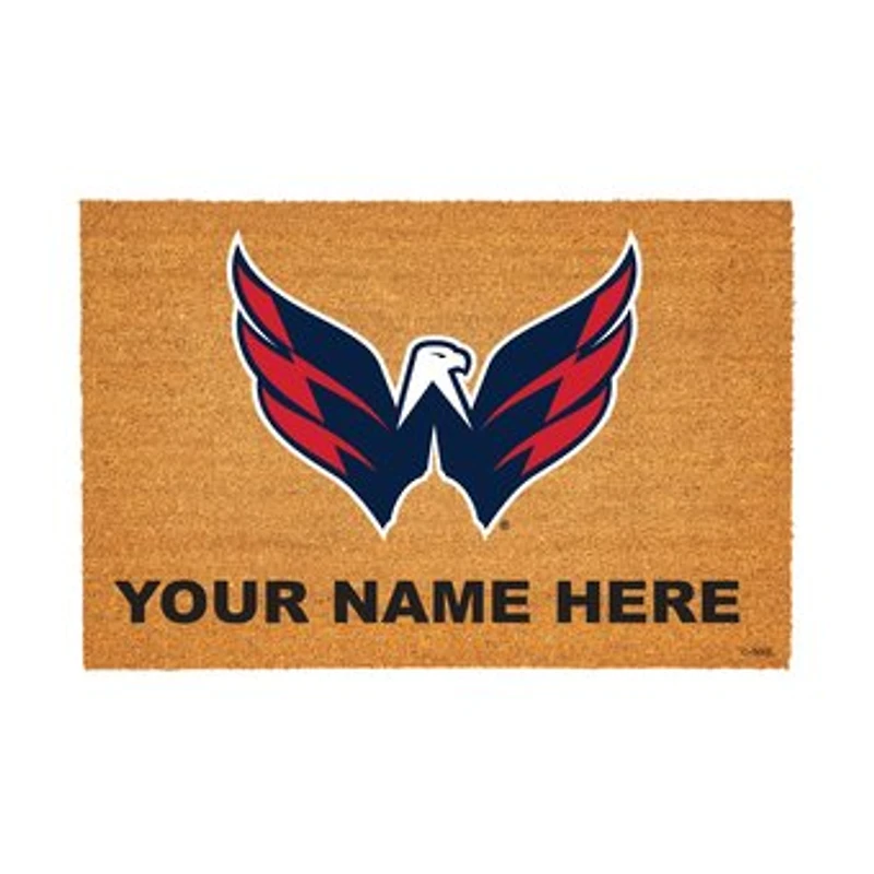 Washington Capitals 24" x 36" Team Logo Personalized Coir Door Mat
