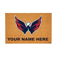 Washington Capitals 24" x 36" Team Logo Personalized Coir Door Mat