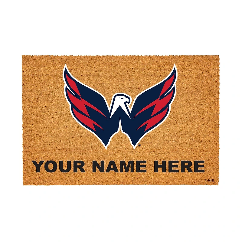 Washington Capitals 24" x 36" Team Logo Personalized Coir Door Mat
