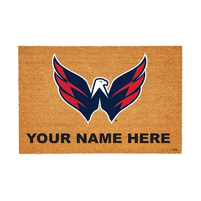 Washington Capitals 24" x 36" Team Logo Personalized Coir Door Mat
