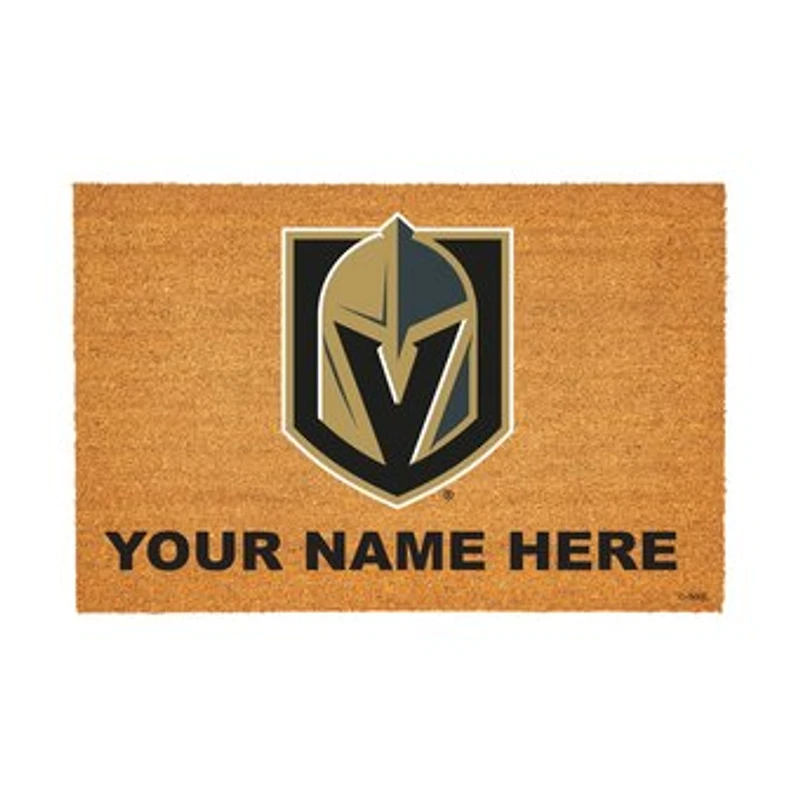 Vegas Golden Knights 24" x 36" Team Logo Personalized Coir Door Mat