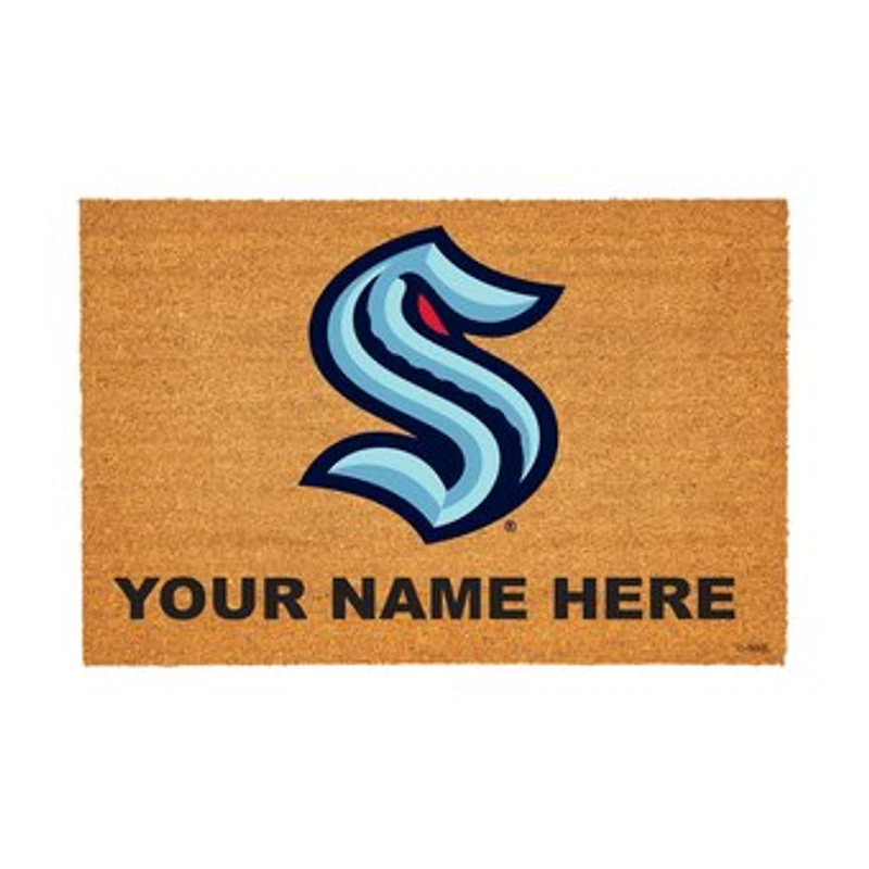 Seattle Kraken 24" x 36" Team Logo Personalized Coir Door Mat