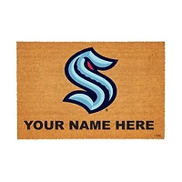 Seattle Kraken 24" x 36" Team Logo Personalized Coir Door Mat