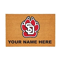 South Dakota Coyotes 24" x 36" Team Logo Personalized Coir Door Mat