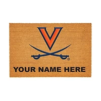 Virginia Cavaliers 24" x 36" Team Logo Personalized Coir Door Mat