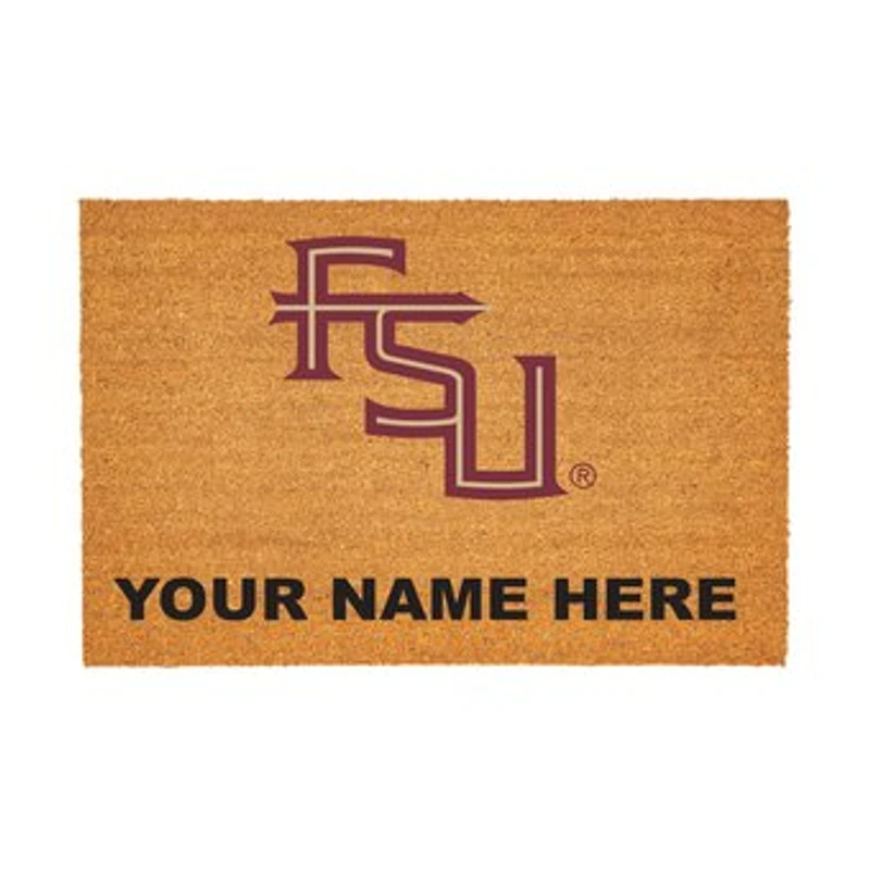 Florida State Seminoles 24" x 36" Team Logo Personalized Coir Door Mat