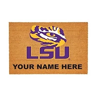 LSU Tigers 24" x 36" Team Logo Personalized Coir Door Mat