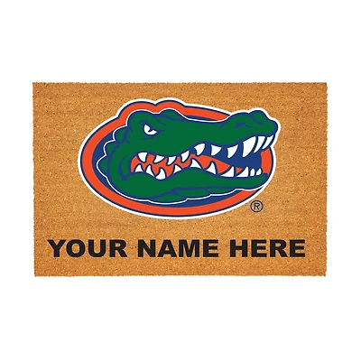 Florida Gators 24" x 36" Team Logo Personalized Coir Door Mat