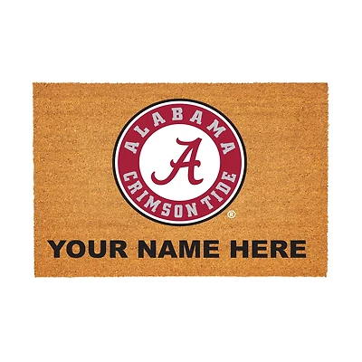 Alabama Crimson Tide 24" x 36" Team Logo Personalized Coir Door Mat