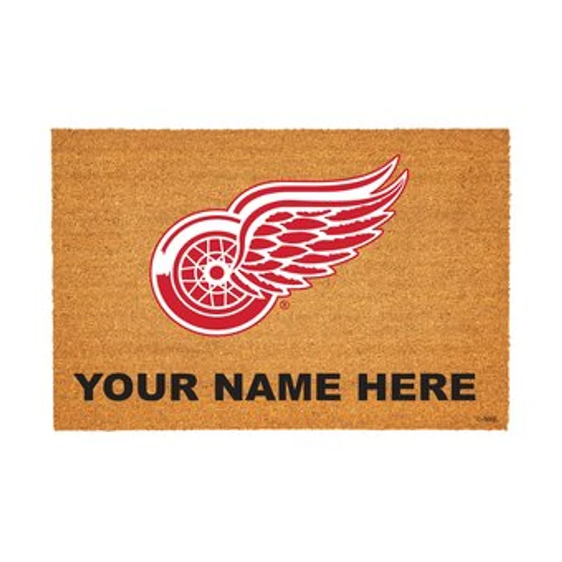 Detroit Red Wings 24" x 36" Team Logo Personalized Coir Door Mat